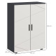 kleankin Small Bathroom Cabinet, Bathroom Storage Cabinet with 2-Doors Cupboard, 2 Adjustable Shelves and Soft Close Mechanism, 