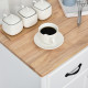 Modern Kitchen Cupboard, Wooden Storage Cabinet, Tableware Organizer with 2 Drawers for Living &amp; Dining Room, White