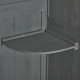 Outsunny Wooden Garden Shed, Utility Outdoor Small Shed with Lockable Double Doors, Shelves and Roof Hatch, Grey