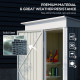 Outsunny Metal Garden Shed, Outdoor Lean-to Shed for Tool Motor Bike, with Adjustable Shelf, Lock, Gloves, 5&#039;x3&#039;x6&#039;, Grey