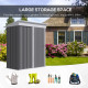 Outsunny Metal Garden Shed, Outdoor Lean-to Shed for Tool Motor Bike, with Adjustable Shelf, Lock, Gloves, 5&#039;x3&#039;x6&#039;, Grey