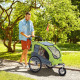 PawHut Dog Bike Trailer Pet Stroller Cart Carrier for Bicycle 360&deg; Rotatable with Reflectors 3 Wheels Hitch Coupler Push/ Pull/ 