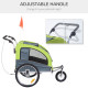 PawHut Dog Bike Trailer Pet Stroller Cart Carrier for Bicycle 360&deg; Rotatable with Reflectors 3 Wheels Hitch Coupler Push/ Pull/ 