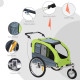 PawHut Dog Bike Trailer Pet Stroller Cart Carrier for Bicycle 360&deg; Rotatable with Reflectors 3 Wheels Hitch Coupler Push/ Pull/ 