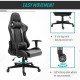 Vinsetto Gaming Chair, Computer Desk Chair, Racing Chair with Adjustable Height, Head Pillow and Lumbar Support for Adults, Blac