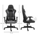 Vinsetto Gaming Chair, Computer Desk Chair, Racing Chair with Adjustable Height, Head Pillow and Lumbar Support for Adults, Blac