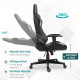 Vinsetto Gaming Chair, Computer Desk Chair, Racing Chair with Adjustable Height, Head Pillow and Lumbar Support for Adults, Blac