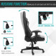 Vinsetto Gaming Chair, Computer Desk Chair, Racing Chair with Adjustable Height, Head Pillow and Lumbar Support for Adults, Blac