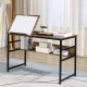 Adjustable Drafting Table Art Desk Drawing Table, Craft Desk Workstation for Painting, Multifunctional Writing Desk w/ 15-Level 