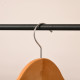 Metal Clothes Rack Coat Garment Hanger Hallway Organiser Hanging Rail Stand 2-tier Shoe Shelving A Shaped 77L x 45W x 153H cm Bl