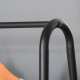 Metal Clothes Rack Coat Garment Hanger Hallway Organiser Hanging Rail Stand 2-tier Shoe Shelving A Shaped 77L x 45W x 153H cm Bl