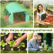 Outsunny Polytunnel Greenhouse Walk-in Grow House Tent with Roll-up Sidewalls, Zipped Door and 6 Windows, 3x3x2m Green
