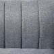 3 Seater Sofa Bed, Convertible Linen Fabric Sofa Couch, Click Clack Sofabed with Adjustable Split Backrest for Living Room, Bedr