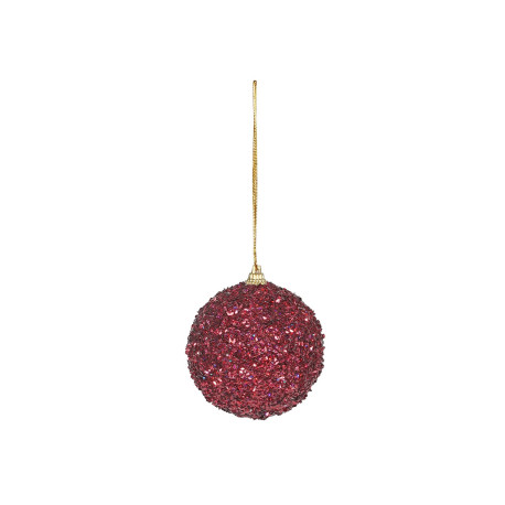 Glitter Burgundy Bauble (8cm)