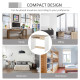 Compact Computer Desk with Keyboard Tray, Home Office Desk with Drawer for Bedroom Study, Oak Colour