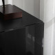 High Gloss Storage Cabinet, Freestanding Storage Cupboard with Adjustable Shelves for Living Room, Bedroom, Hallway, Black