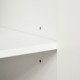High Gloss Storage Cabinet, Freestanding Storage Cupboard with Adjustable Shelves for Living Room, Bedroom, Hallway, White