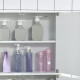 kleankin Bathroom Mirror Cabinet, Wall Mounted Storage Cupboard with Double Doors and Adjustable Shelf, Bathroom Organizer, Whit