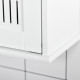kleankin Bathroom Mirror Cabinet, Wall Mounted Storage Cupboard with Double Doors and Adjustable Shelf, Bathroom Organizer, Whit