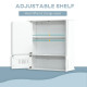 kleankin Bathroom Mirror Cabinet, Wall Mounted Storage Cupboard with Double Doors and Adjustable Shelf, Bathroom Organizer, Whit