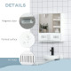 kleankin Bathroom Mirror Cabinet, Wall Mounted Storage Cupboard with Double Doors and Adjustable Shelf, Bathroom Organizer, Whit