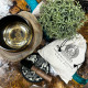 Hand Beaten &amp; Engraved Singing Bowl Gift Set - 14cm - Teachings Buddha