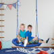 Kid Nest Swing Seat Saucer Tree Swing 40 Inch/100cm for Outdoor Indoor Blue