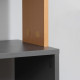 Modern 5-Tier Bookshelf, Freestanding Bookcase Storage Shelving for Living Room Home Office Study, Brown and Dark Grey