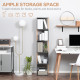 Modern 5-Tier Bookshelf, Freestanding Bookcase Storage Shelving for Living Room Home Office Study, Brown and Dark Grey