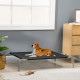 PawHut Elevated Pet Bed Cooling Raised Cot Style Bed for Large Medium Sized Dogs with Non-slip Pads Steel Frame Breathable Mesh 