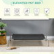 PawHut Elevated Pet Bed Cooling Raised Cot Style Bed for Large Medium Sized Dogs with Non-slip Pads Steel Frame Breathable Mesh 
