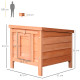 PawHut Wooden Rabbit Hutch Outdoor, Guinea Pig Hutch, Rabbit Hideaway, Cat House, Bunny Cage Small Animal House 51 x 42 x 43 cm,