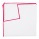 White Cotton Trim Pocket Square