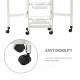 Drop-Leaf Kitchen Cart Trolley w/ 3 Baskets Drawer Surface Top 6 Universal Wheels Rolling Storage Unit Kitchen Home Dining Islan