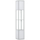 Modern Shelf Floor Lamp with Dual Ambient Light, Standing Lamp Living Room, Bedroom, 156cm, Grey
