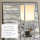 Modern Shelf Floor Lamp with Dual Ambient Light, Standing Lamp Living Room, Bedroom, 156cm, Grey