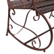 Outdoor Iron Rocking Chair-Bronze Red