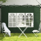 Outsunny Gazebo Side Panels, Sides Replacement with Window for 3x3(m) or 3x4m Pop Up Gazebo, 2 Pack, Green