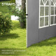 Outsunny Gazebo Side Panels, Sides Replacement with Window for 3x3(m) or 3x4m Pop Up Gazebo, 2 Pack, Grey
