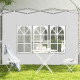 Outsunny Gazebo Side Panels, Sides Replacement with Window for 3x3(m) or 3x4m Pop Up Gazebo, 2 Pack, White