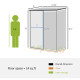 Outsunny 5.3 x 3.1ft Corrugated Steel Garden Shed - Green