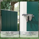 Outsunny 5.3 x 3.1ft Corrugated Steel Garden Shed - Green