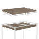 Outsunny Pergola Roof, Retractable Sun Shade Cover for 2.85 x 2m Pergola, UV30+ Protected, Coffee