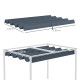 Outsunny Pergola Roof, Retractable Sun Shade Cover for 2.85 x 2m Pergola, UV30+ Protected, Dark Grey