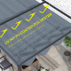Outsunny Pergola Roof, Retractable Sun Shade Cover for 2.85 x 2m Pergola, UV30+ Protected, Dark Grey