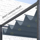 Outsunny Pergola Roof, Retractable Sun Shade Cover for 2.85 x 2m Pergola, UV30+ Protected, Dark Grey