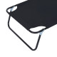 Outsunny Outdoor Foldable Sun Lounger, 4 Level Adjustable Backrest Reclining Sun Lounger Chair with Pillow and Reading Hole, Bla