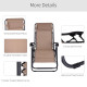 Outsunny Zero Gravity Chair Metal Frame Texteline Armchair Outdoor Folding and Reclining Sun Lounger with Head Pillow for Patio 