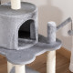 PawHut Cat Tree Tower for Indoor Cats Climbing Activity Center Kitten Furniture with Jute Scratching Post Bed Tunnel Perch Hangi