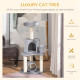 PawHut Cat Tree Tower for Indoor Cats Climbing Activity Center Kitten Furniture with Jute Scratching Post Bed Tunnel Perch Hangi